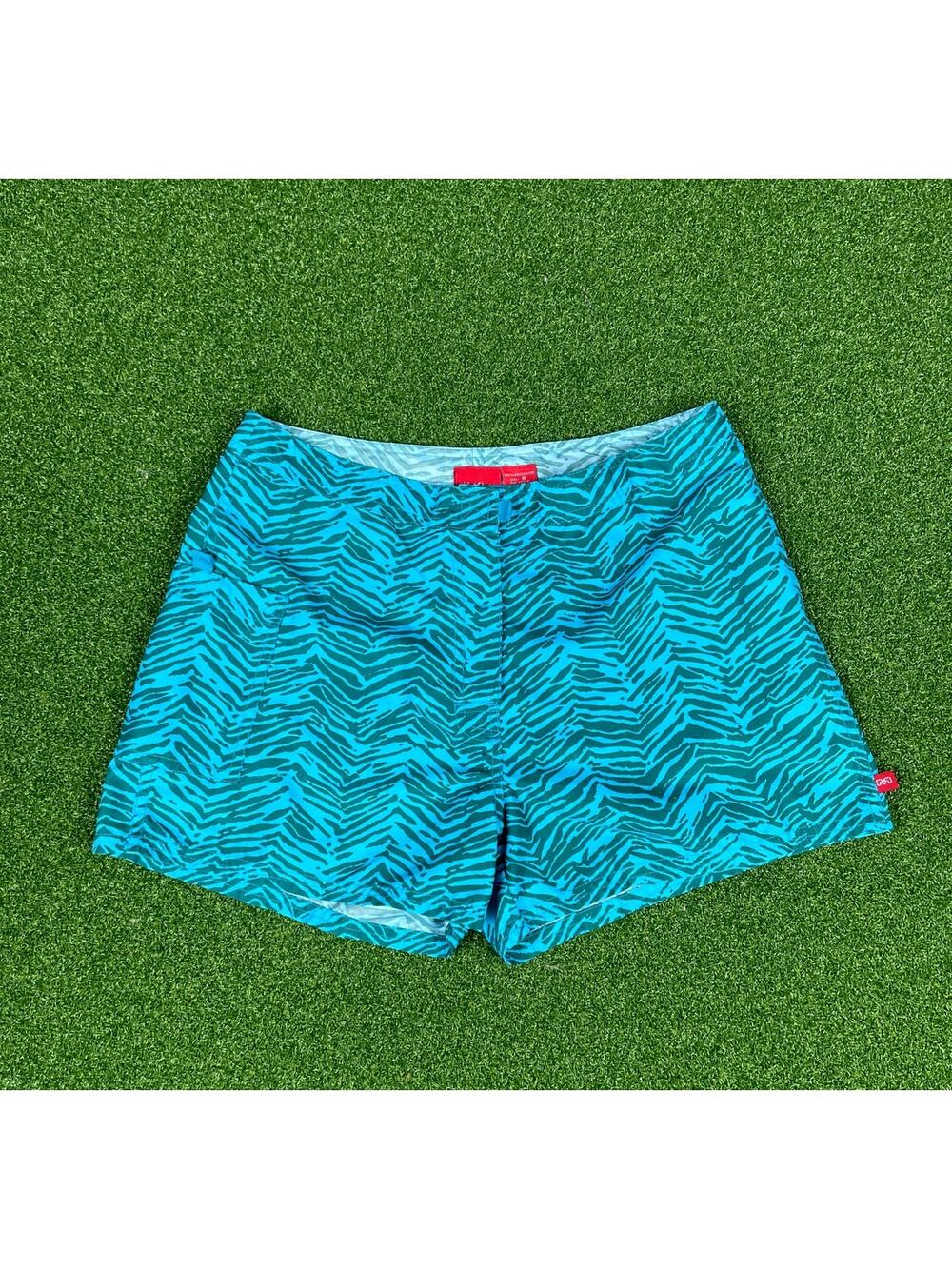 Y2K Mossimo Monochrome Blue Zebra Print Swim Short Sz S